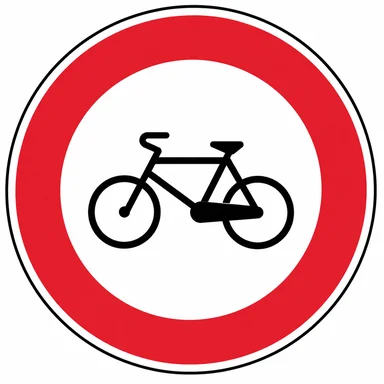 305. ceļa zīme „Velosipēdiem braukt aizliegts” 305. ceļa zīme „Velosipēdiem braukt aizliegts”
