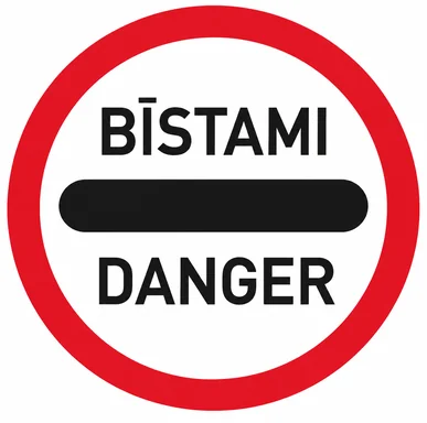 333. ceļa zīme „Tālāk braukt bīstami” 333. ceļa zīme „Tālāk braukt bīstami”