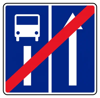508. ceļa zīme „Ceļa ar joslu pasažieru sabiedriskajiem transportlīdzekļiem beigas” 508. ceļa zīme „Ceļa ar joslu pasažieru sabiedriskajiem transportlīdzekļiem beigas”
