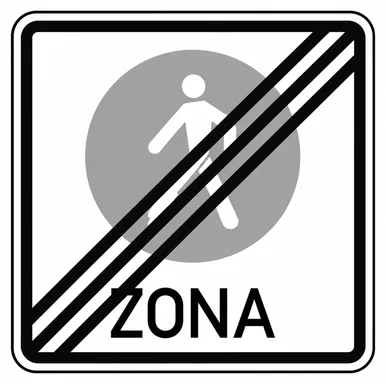 528. ceļa zīme „Gājēju ceļu zonas beigas” 528. ceļa zīme „Gājēju ceļu zonas beigas”