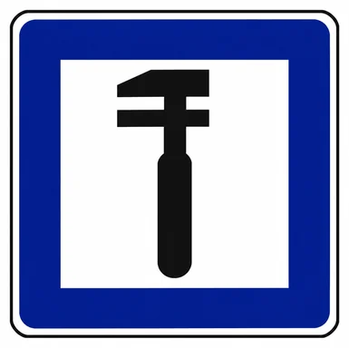 605. ceļa zīme „Tehniskās apkopes punkts” 605. ceļa zīme „Tehniskās apkopes punkts”